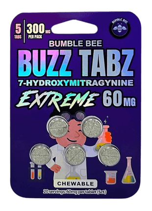 Bumble Bee Buzz Tabz Extreme (5/10/20 unidades) - Masticables de 60 mg de 7-OH 