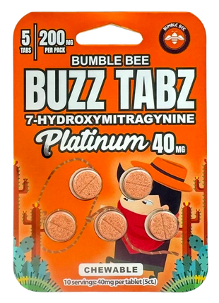 Bumble Bee Buzz Tabz Platinum 40mg - 7-OH Chewable Tablets